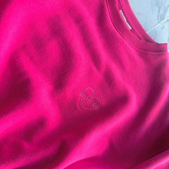Bo and tee pink cropped sweatshirt jumper - Large (L size) - Picture 6 of 7